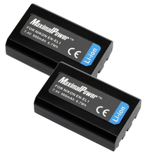 2 x batería para Nikon Coolpix en-el1 4800 5700 5000 995-650mah Li-ion 2 x batería para Nikon Coolpix en-el1 4800 5700 5000 995-650mah Li-ion